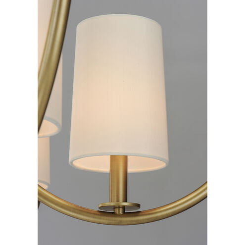 Meridian 5 Light 31 inch Natural Aged Brass Chandelier Ceiling Light