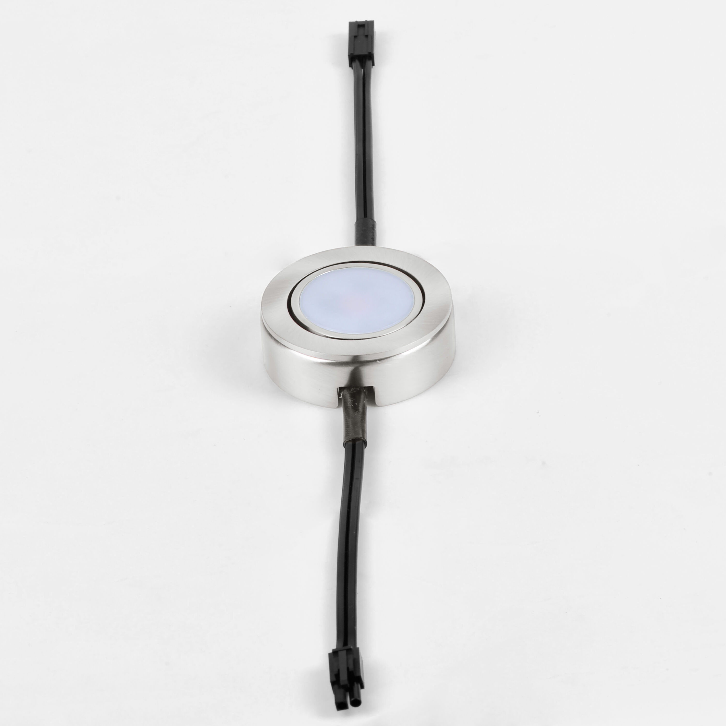CounterMax MX-LD-AC 120 LED 2.75 inch Satin Nickel Under Cabinet Disc