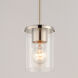 Corona 1 Light 5 inch Satin Nickel Mini Pendant Ceiling Light in Clear