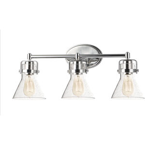 Seafarer 3 Light 24 inch Polished Chrome Bath Vanity Wall Light in Without Bulb