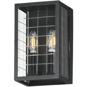Magnus 2 Light 10.5 inch Black Outdoor Wall Mount