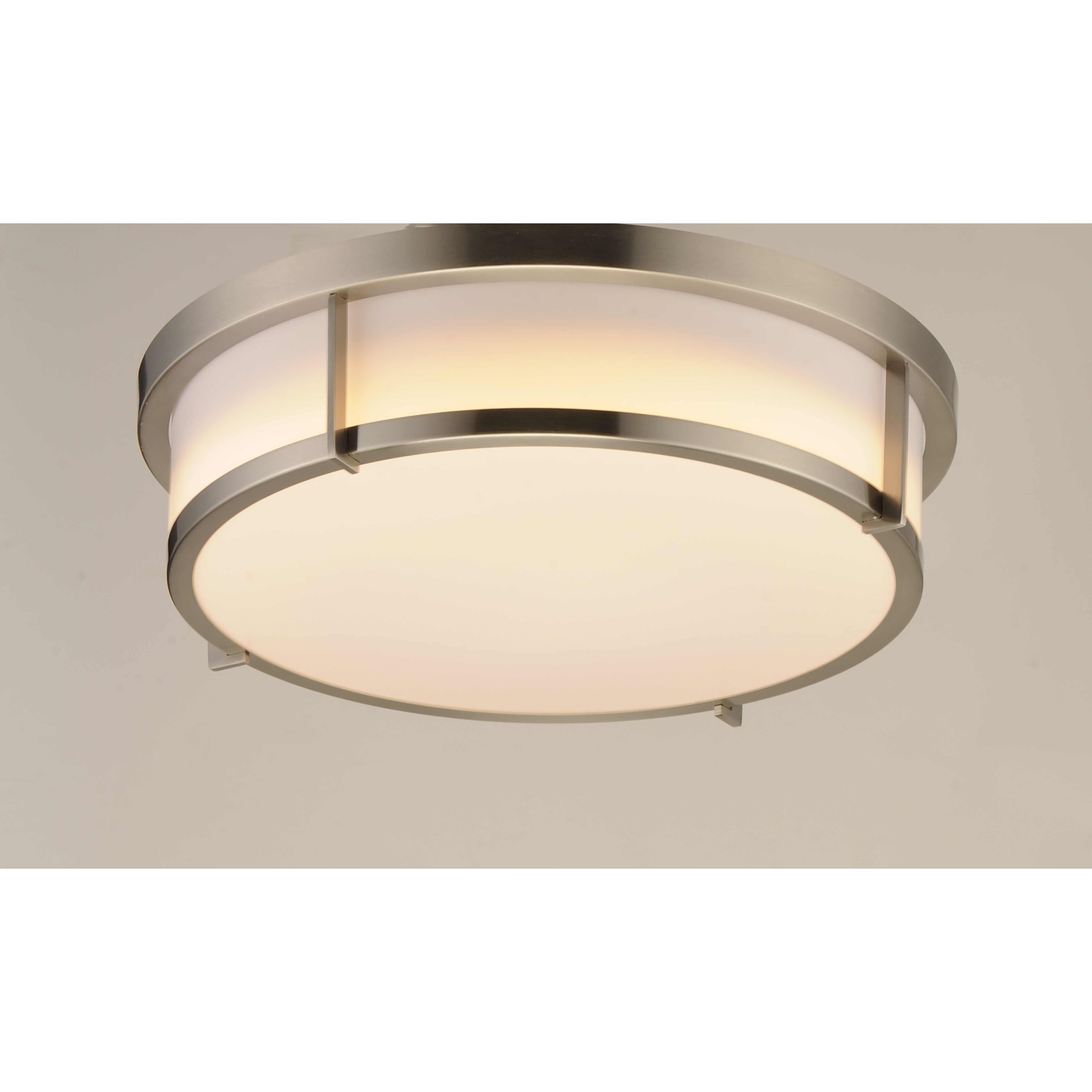Rogue 3 Light 17 inch Satin Nickel Flush Mount Ceiling Light