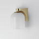 Scoop 1 Light 5.5 inch Natural Aged Brass Bath Vanity Wall Light in Marble