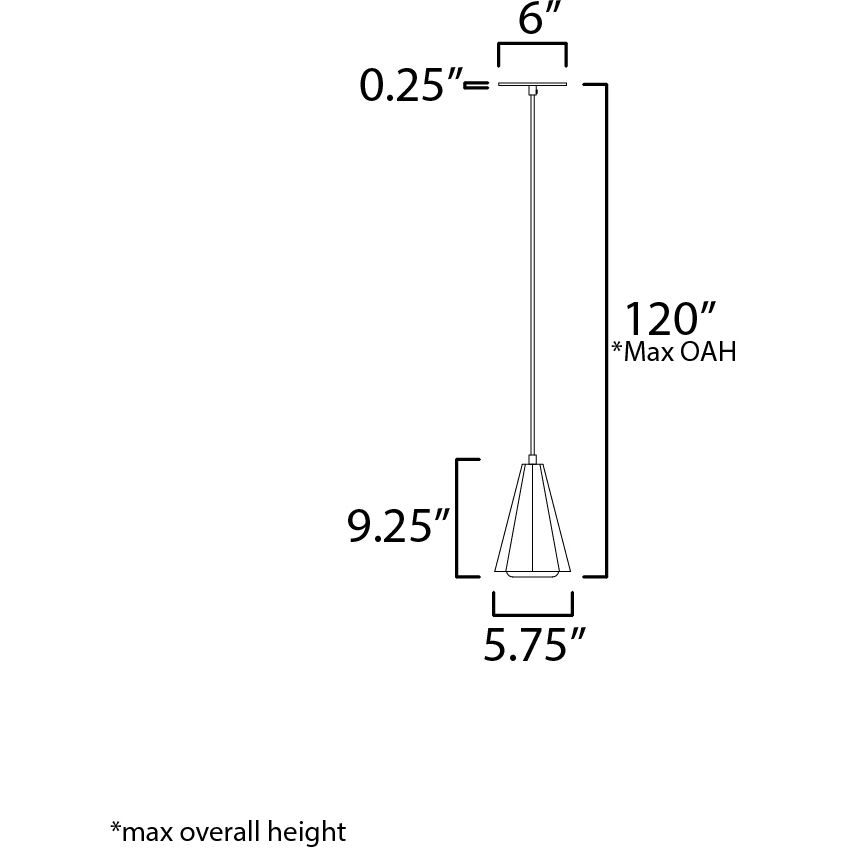 Rizzo 1 Light 5.75 inch Black and Antique Brass Single Pendant Ceiling Light