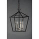Abode 4 Light 12 inch Textured Black and Polished Nickel Chandelier Ceiling Light
