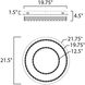 Icycle LED 21.5 inch Polished Chrome Flush Mount Chandelier Ceiling Light