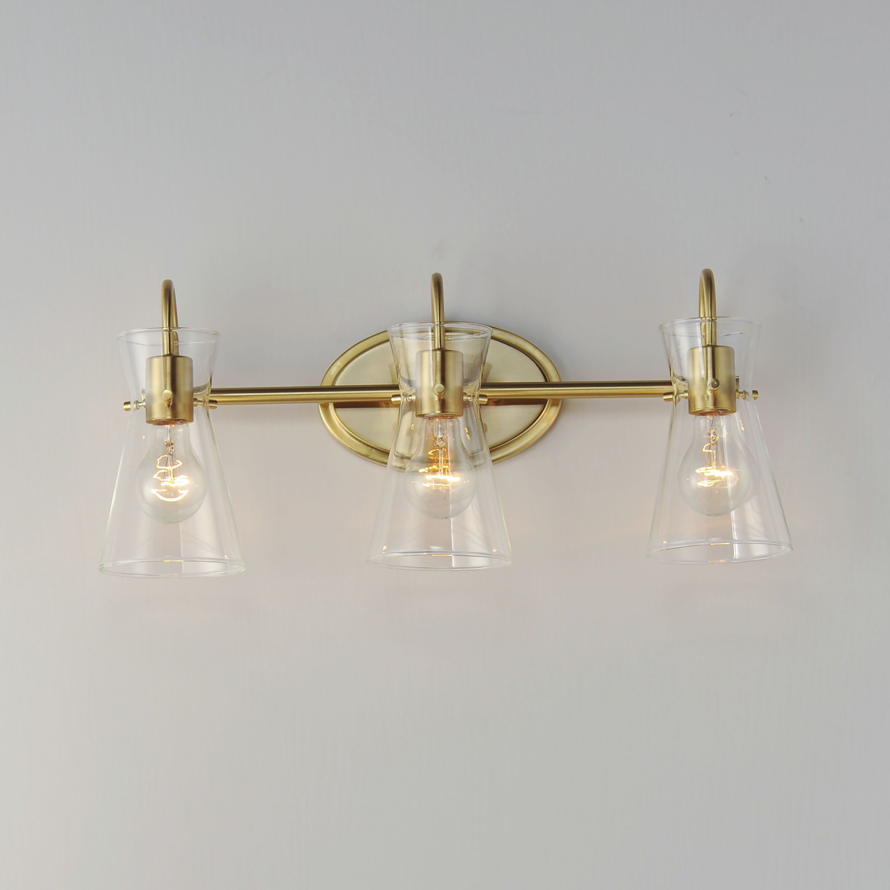 Ava 3 Light 22 inch Natural Aged Brass Bath Vanity Light Wall Light
