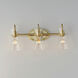 Ava 3 Light 22 inch Natural Aged Brass Bath Vanity Light Wall Light