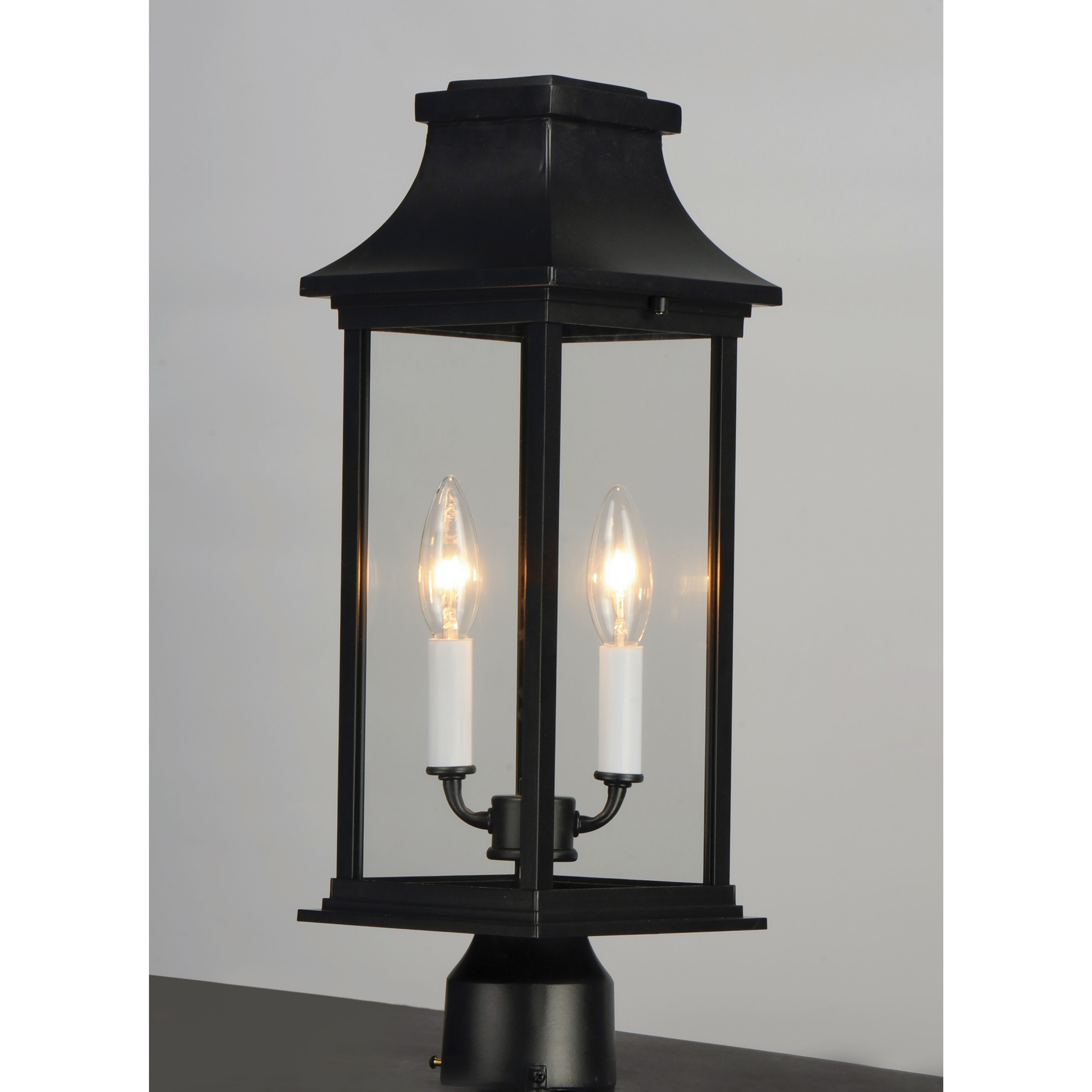 Vicksburg 2 Light 20 inch Black Outdoor Pole/Post Mount