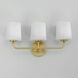 Bristol 3 Light 20.75 inch Satin Brass Bath Vanity Wall Light
