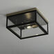 Neoclass 2 Light 13 inch Black and Gold Outdoor Flush Mount