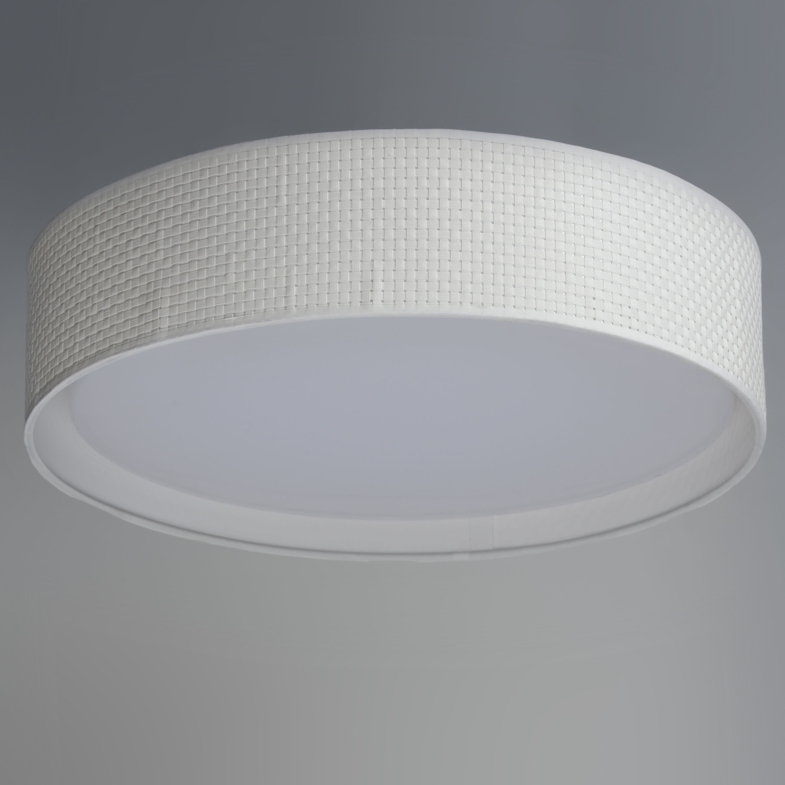 Prime LED 16 inch Flush Mount Ceiling Light in White Linen