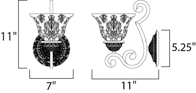 Symphony 1 Light 7 inch Oil Rubbed Bronze Wall Sconce Wall Light