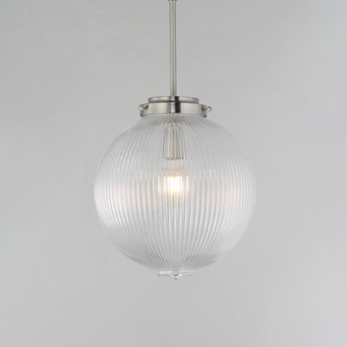 Kasbah 1 Light 11.75 inch Satin Nickel Single Pendant Ceiling Light