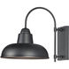 Industrial 1 Light 15.75 inch Black Outdoor Wall Mount