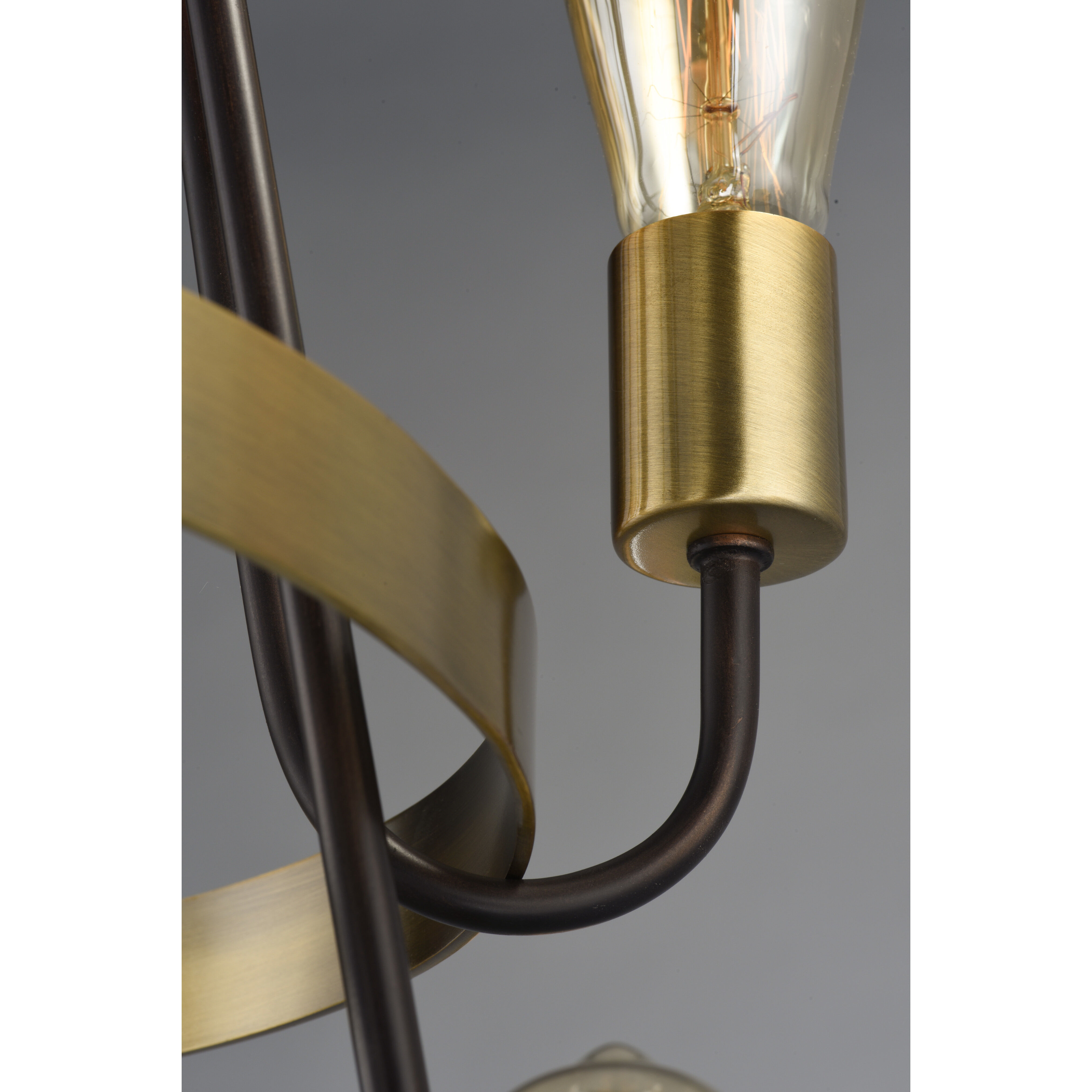 Haven 5 Light 23.75 inch Oil Rubbed Bronze/Antique Brass Single-Tier Chandelier Ceiling Light in Oil Rubbed Bronze and Antique Brass