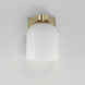 Scoop 1 Light 5.5 inch Natural Aged Brass Bath Vanity Wall Light in Marble