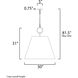 Acoustic 1 Light 30 inch Satin Nickel Single Pendant Ceiling Light