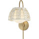 Macrame 1 Light 10.5 inch Gold Wall Sconce Wall Light