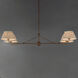 Dunbridge 4 Light 62 inch Weathered Brass Linear Pendant Ceiling Light