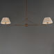Dunbridge 2 Light 62 inch Weathered Brass Linear Pendant Ceiling Light