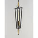 Wings 1 Light 4.75 inch Black and Satin Brass Single Pendant Ceiling Light