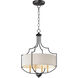 Savant 4 Light 20.25 inch Bronze and Antique Brass Chandelier Ceiling Light