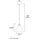 Dianne 1 Light 7.5 inch Satin Nickel Single Pendant Ceiling Light in Clear