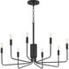 Abner 8 Light 32 inch Black Chandelier Ceiling Light