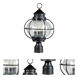 Portsmouth 3 Light 16 inch Oil Rubbed Bronze Outdoor Pole/Post Mount