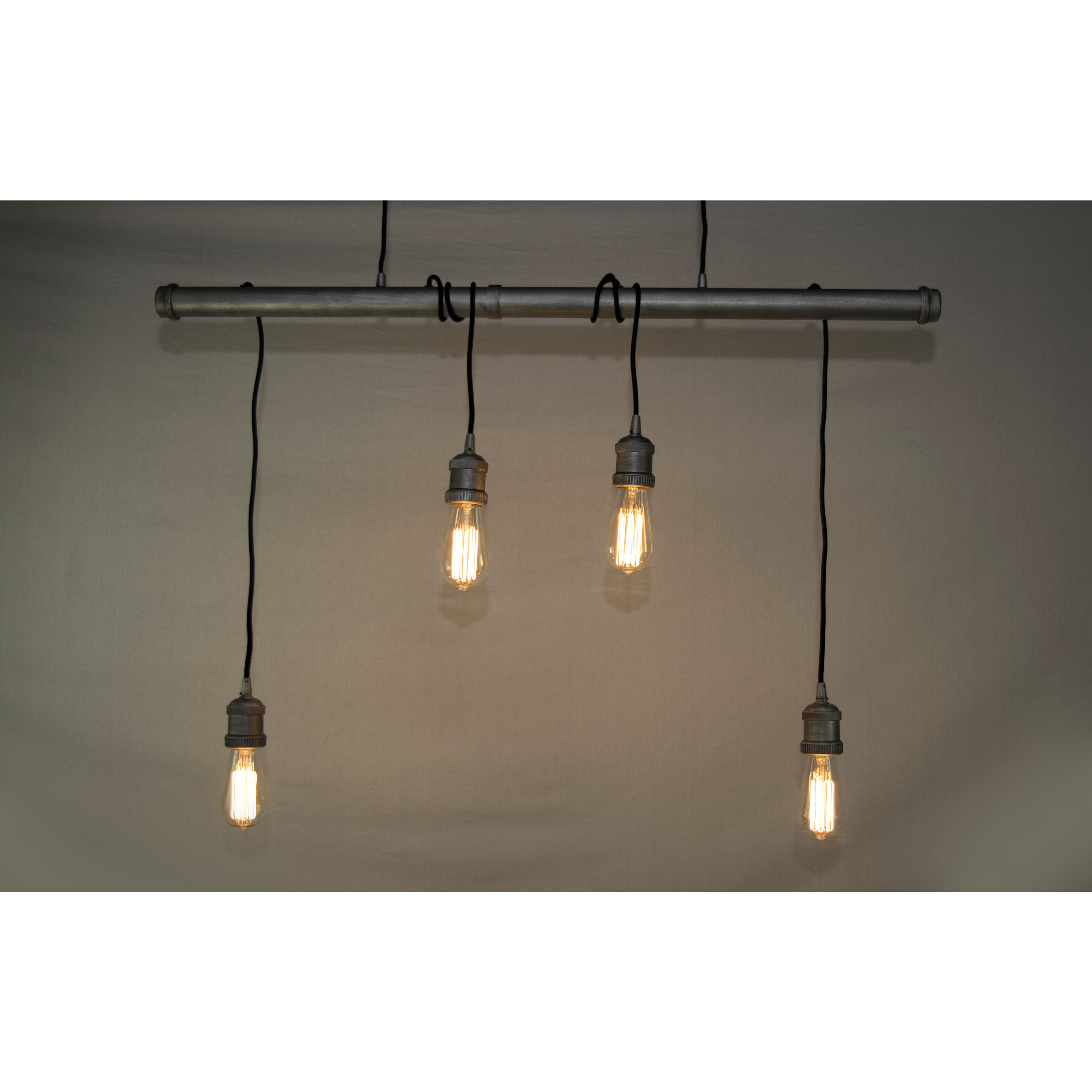 Early Electric 4 Light 5 inch Weathered Zinc Multi-Light Pendant Ceiling Light