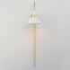Dawn 1 Light 7 inch White/Satin Brass Wall Sconce Wall Light