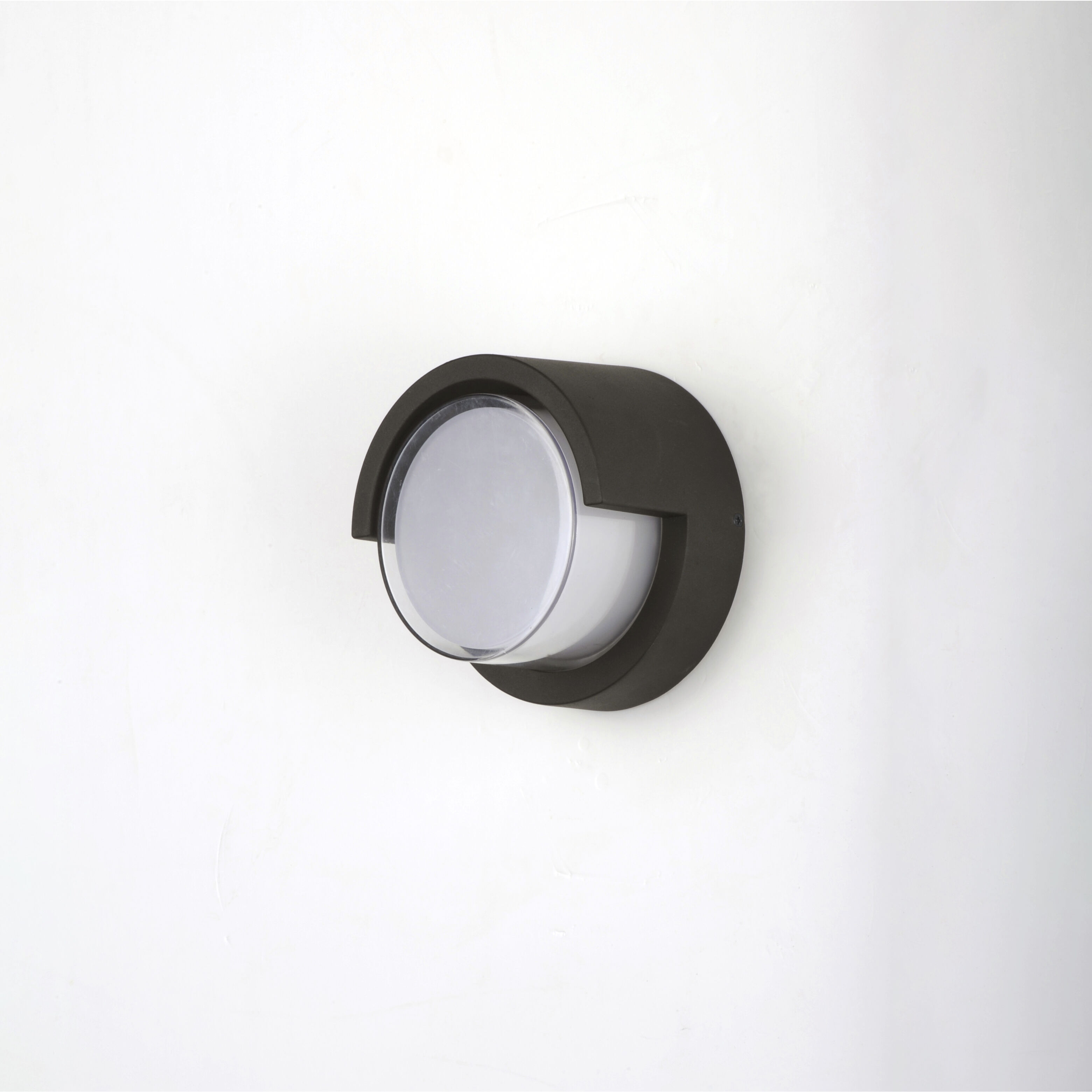 Eyebrow LED 7 inch Black Outdoor Wall Mount