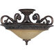 Symphony 3 Light 22.5 inch Oil Rubbed Bronze Semi-Flush Mount Ceiling Light