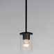 Corona 1 Light 5 inch Black Mini Pendant Ceiling Light in Clear