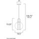 Minaret 1 Light 10.5 inch Polished Nickel Single Pendant Ceiling Light