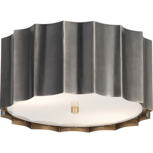 Allegra 2 Light 12.25 inch Gunmetal and Gold Flush Mount Ceiling Light