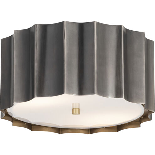 Allegra 2 Light 12.25 inch Gunmetal and Gold Flush Mount Ceiling Light
