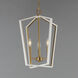Melrose 3 Light 16 inch White and Natural Aged Brass Entry Foyer Pendant Ceiling Light