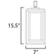 Cabana VX 1 Light 7 inch Black Outdoor Pendant