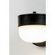 Michelle LED 5 inch Black Outdoor Wall Mount in Frosted