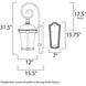 Dover LED 31.5 inch Bronze Outdoor Wall Mount