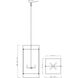 Gridline 4 Light 17 inch Black Single Pendant Ceiling Light