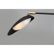 Scan LED 6 inch Black and Satin Brass Wall Sconce Wall Light