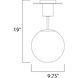 Vesper 1 Light 9.75 inch Satin Brass and Black Semi-Flush Mount Ceiling Light