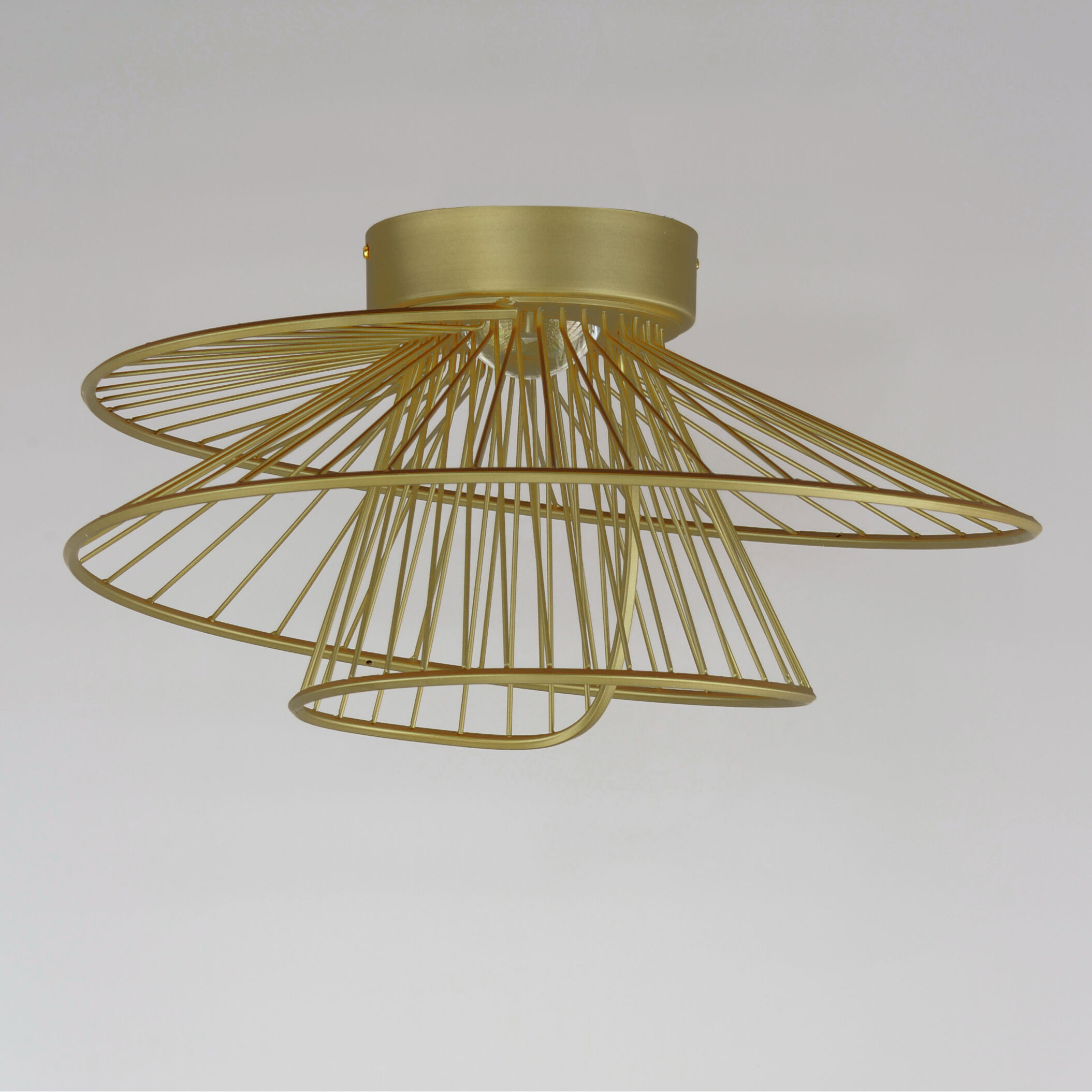 Zeta LED 20 inch Natural Aged Brass Flush Mount Ceiling Light