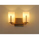 Dart 2 Light 13 inch Satin Brass Vanity Light Wall Light