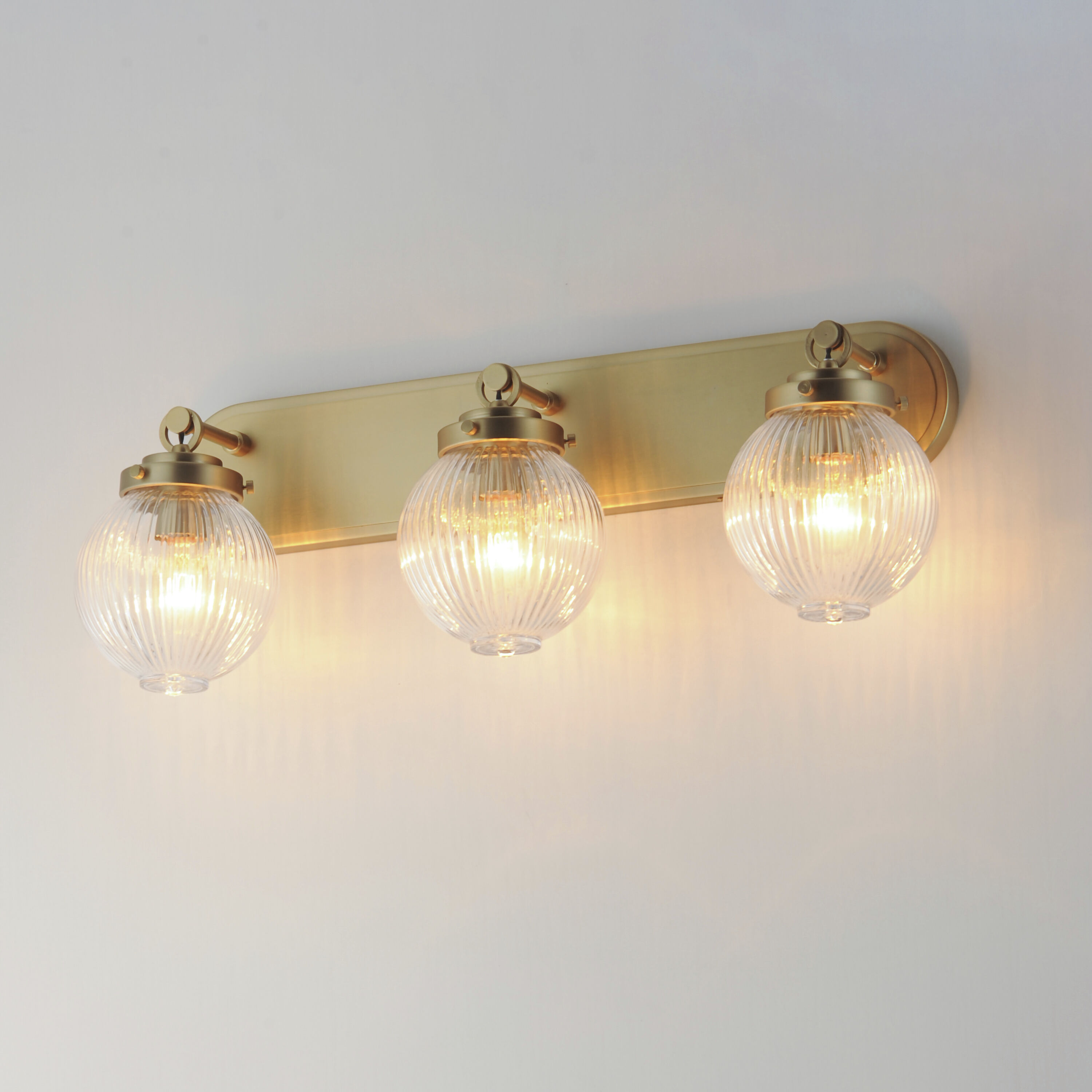 Kasbah 3 Light 25.5 inch Satin Brass Bath Vanity Wall Light