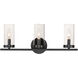Sentinel 3 Light 21.25 inch Black Bath Vanity Wall Light