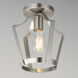 Arden 1 Light 9.5 inch Satin Nickel Semi-Flush Mount Ceiling Light